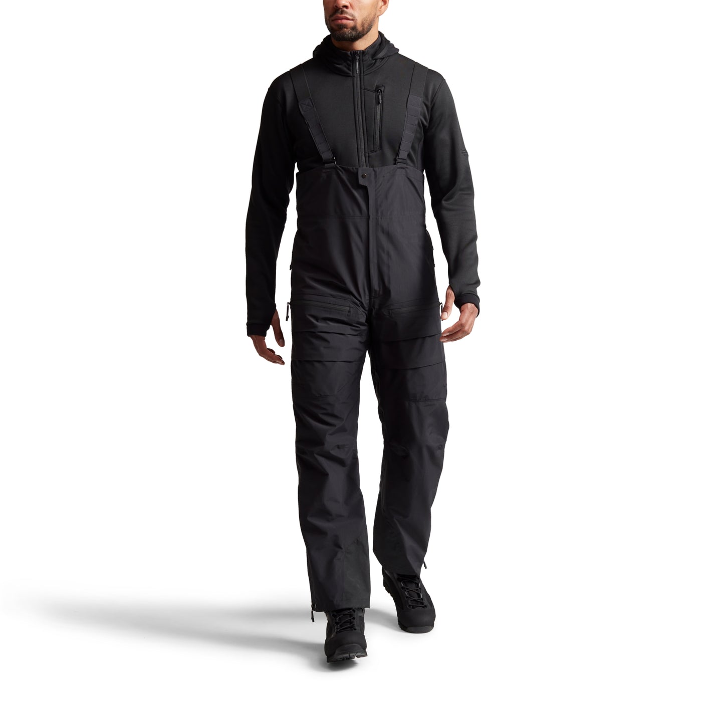 Wet Weather Protective Half Bib Pant - MDW (Black)